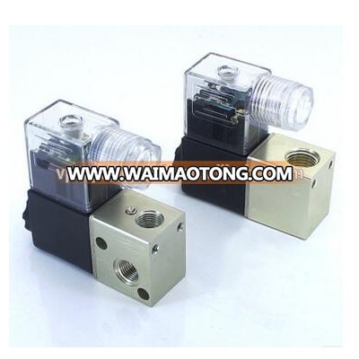 NPT 1/8" AC24V 3 way 2 position Pneumatic Electric Solenoid Valve Air Aluminum