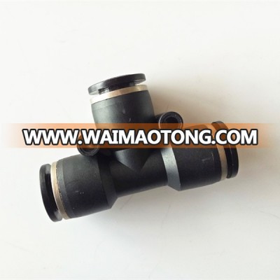 plastic pneumatic one touch fitting pneumatic connector T type fitting