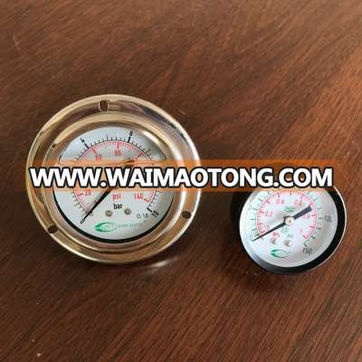 air gauge staidless steel air gauge liquid pressure gauge