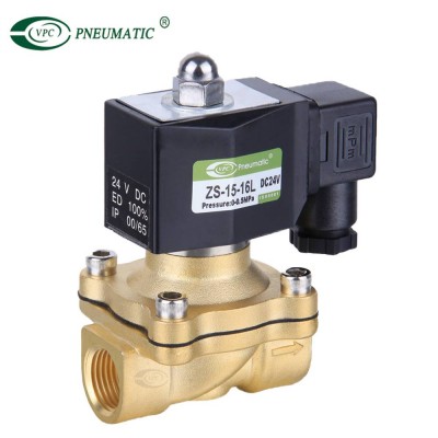 VPC 2W brass valvula neumatica gas valves housing normal close 24v 220v water solenoid valves